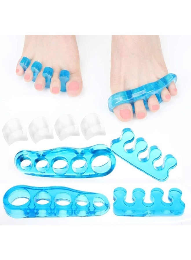 ChicAbode 8 Pcs of Gel Toe Stretchers and Toe Separators for Relaxing Toes, Embossing of the Big Toe, Hammer and so on. Suitable for Men and Women, Quickly Relieves Pain After Yoga and Physical - Image 1